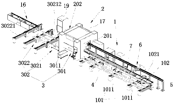 Profile cutting method for laser cutting automatic production line