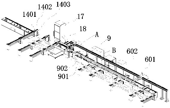 Profile cutting method for laser cutting automatic production line