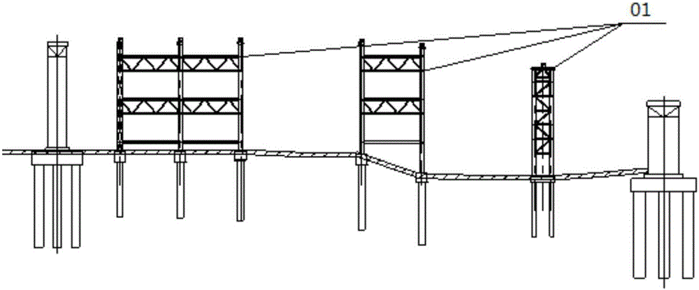 Method for erecting large-span lower chord variable truss high continuous steel trussed beam cantilever