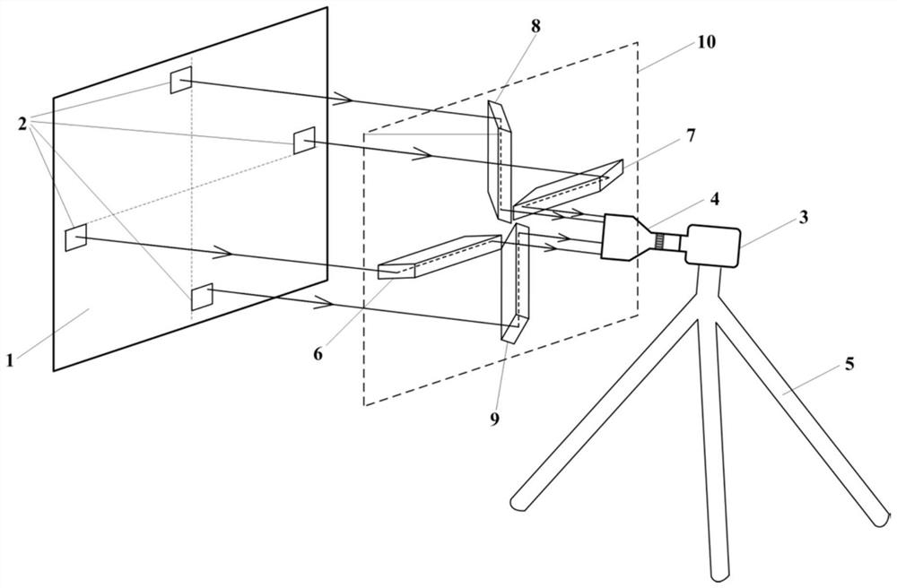 High-precision biaxial optical extensometer using multiple rhombic prisms