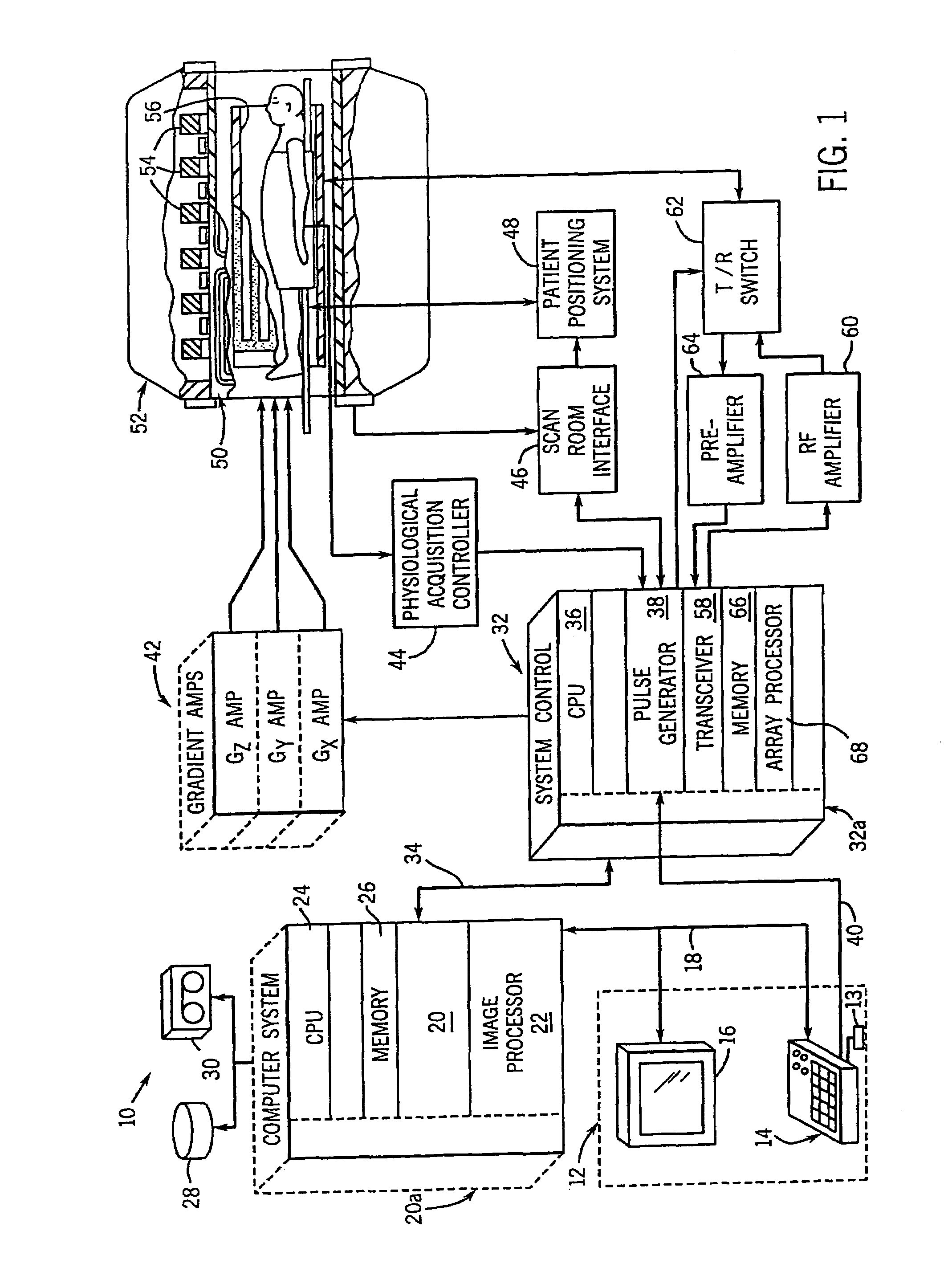 Method and system of determining parameters for MR data acquisition with real-time B<sub>1 </sub>optimization