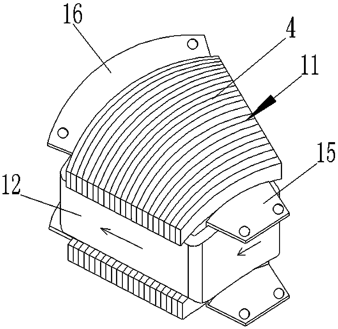 Building block type stator disc, permanent magnet motor and speed control method of permanent magnet motor