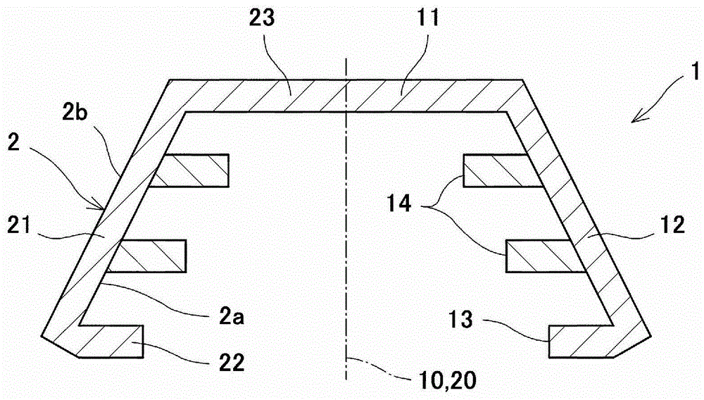 Axially symmetric body, and axially symmetric body manufacturing method
