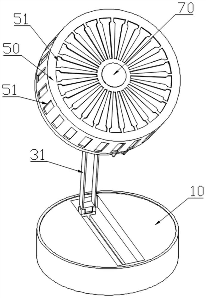 Foldable desk fan