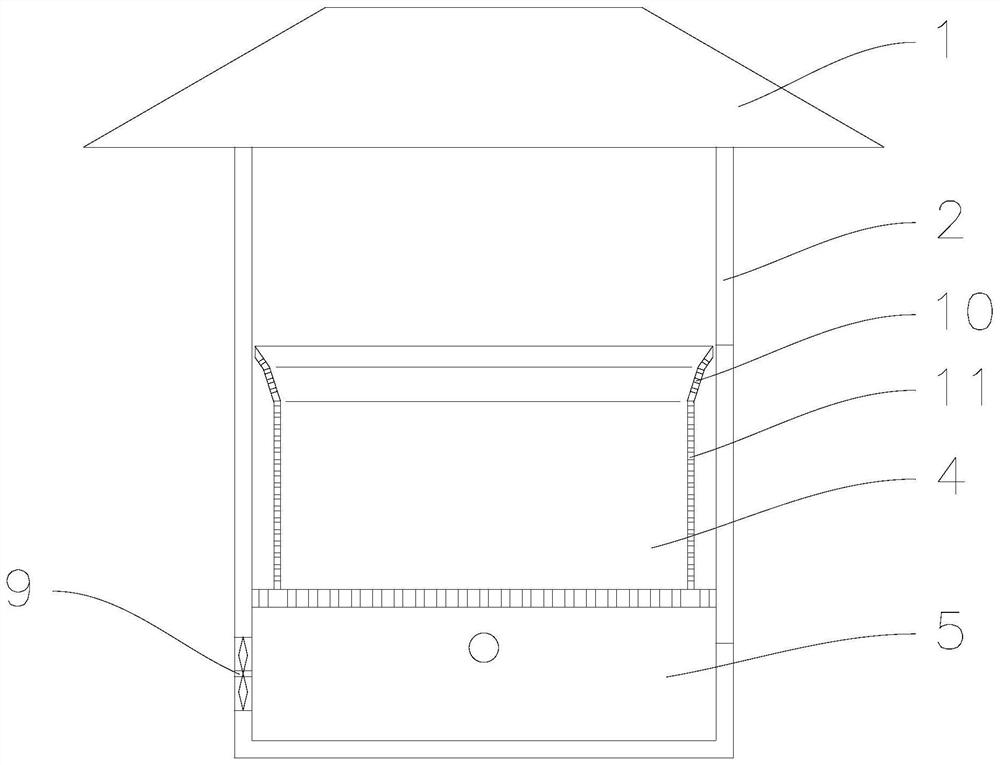 Deodorizing type environment-friendly garbage room system