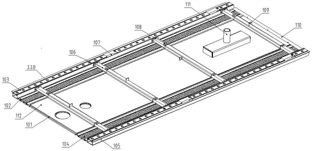 A roof and air duct integrated module structure for subway vehicles