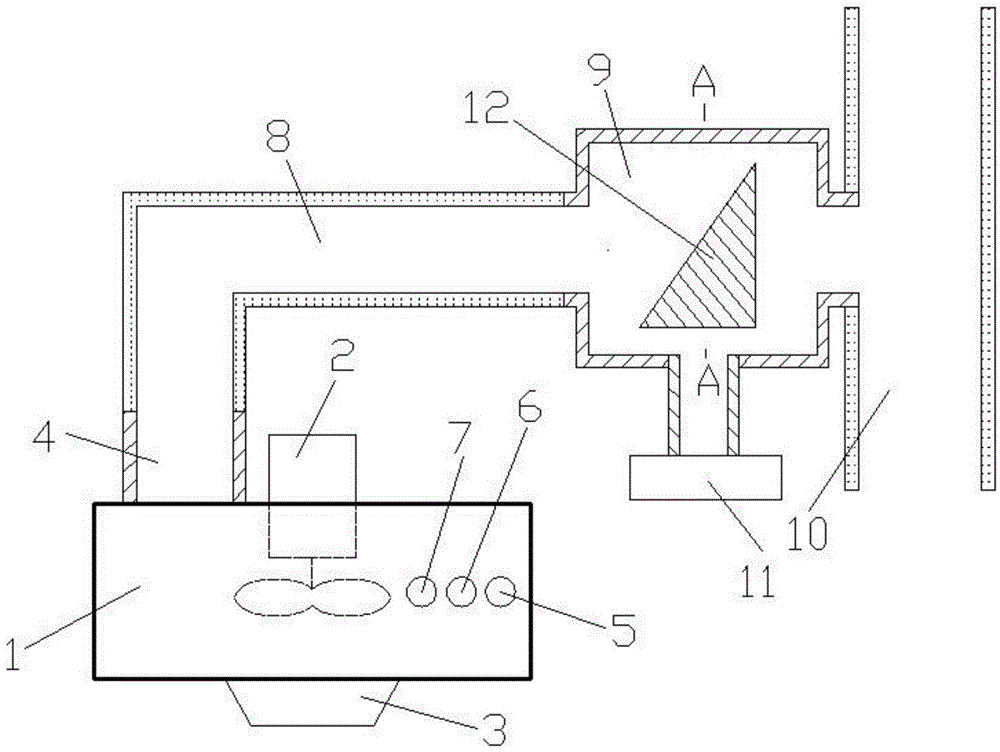 Flow preventing device with slope structure