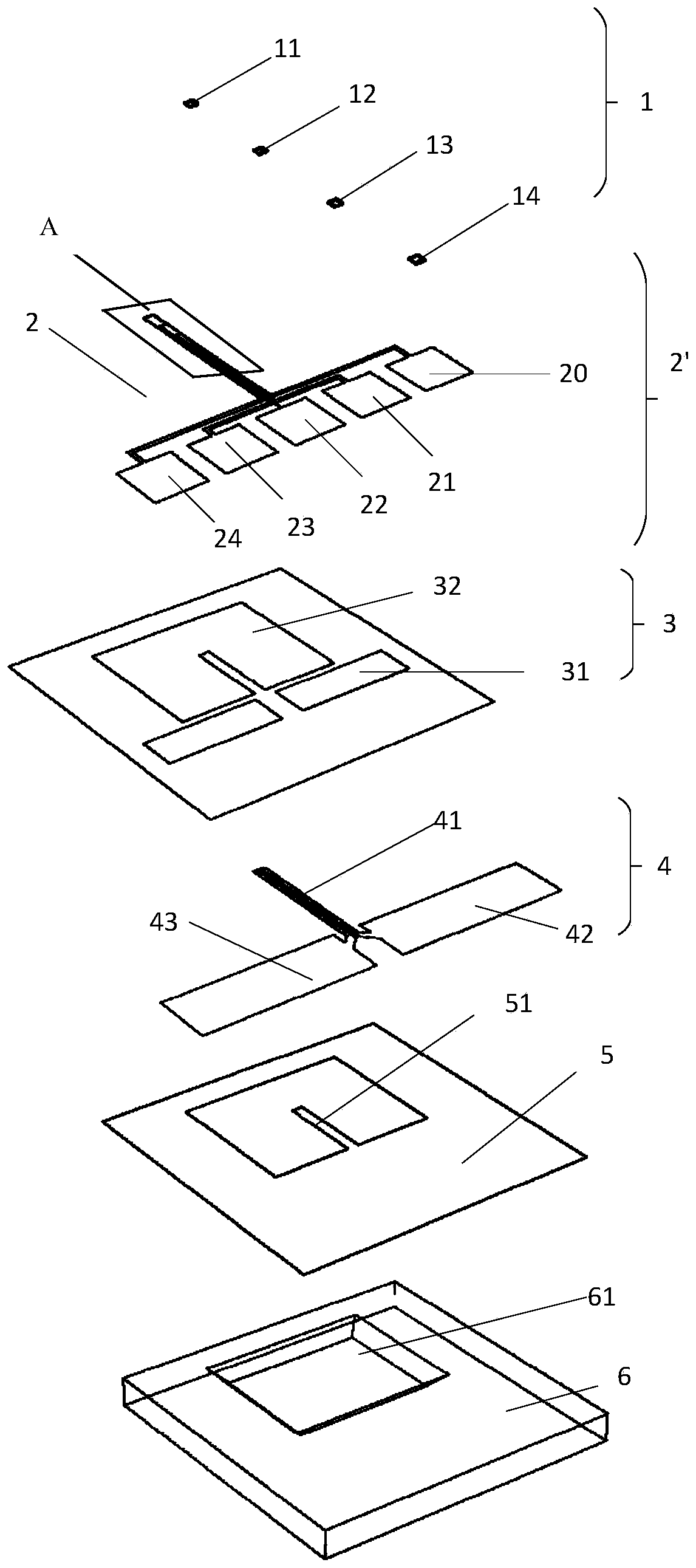 Cantilever beam gas sensor with multiple detection electrodes