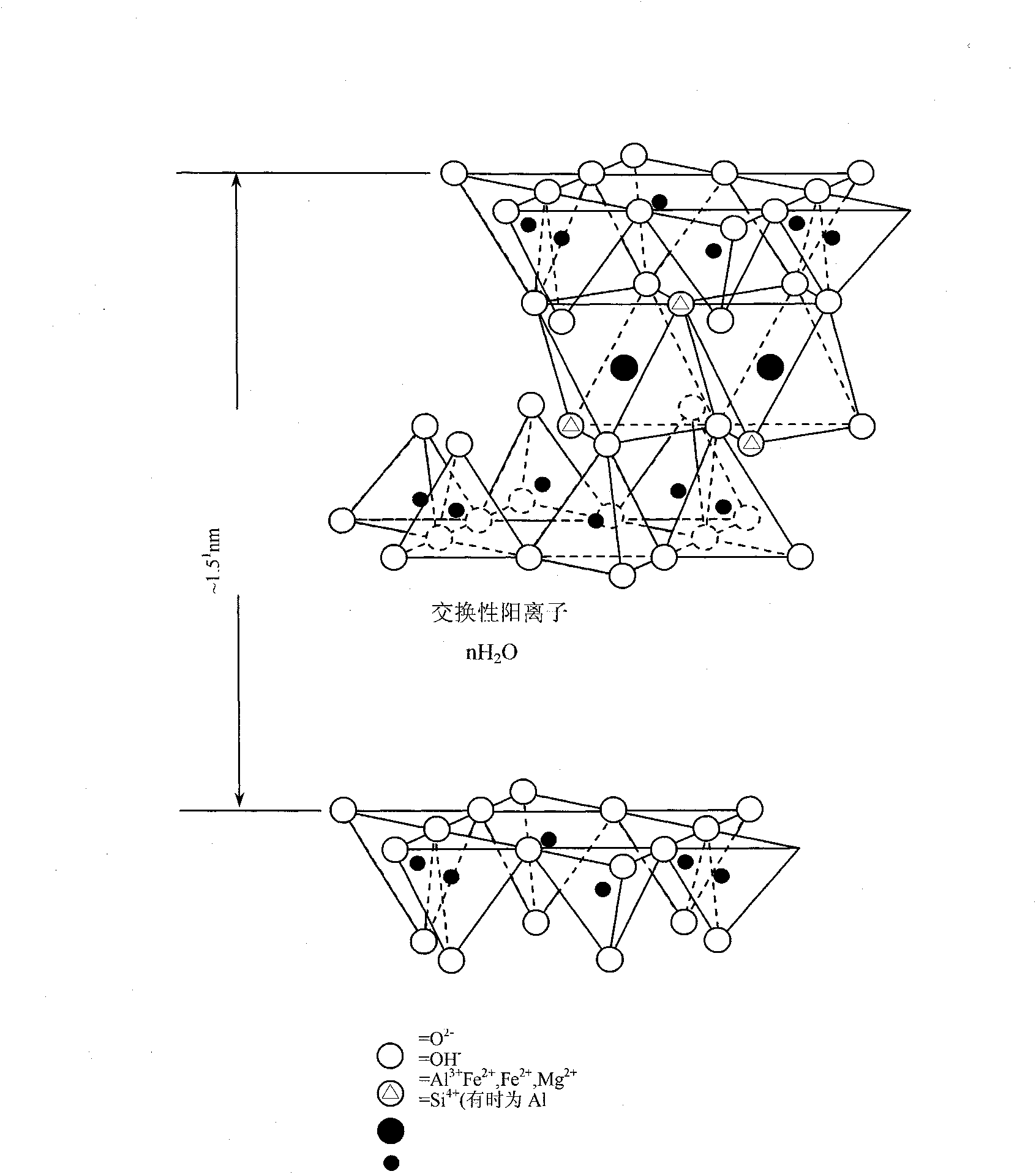 Anionic-cationic composite intercalation type organic montmorillonite material and preparation method thereof