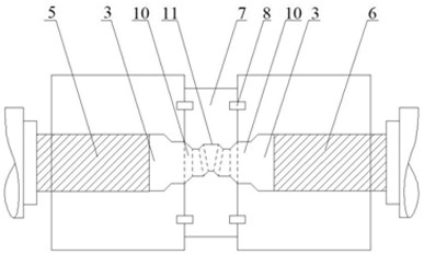 Rotary reciprocating extrusion device and processing method for ultrafine-grained magnesium alloy