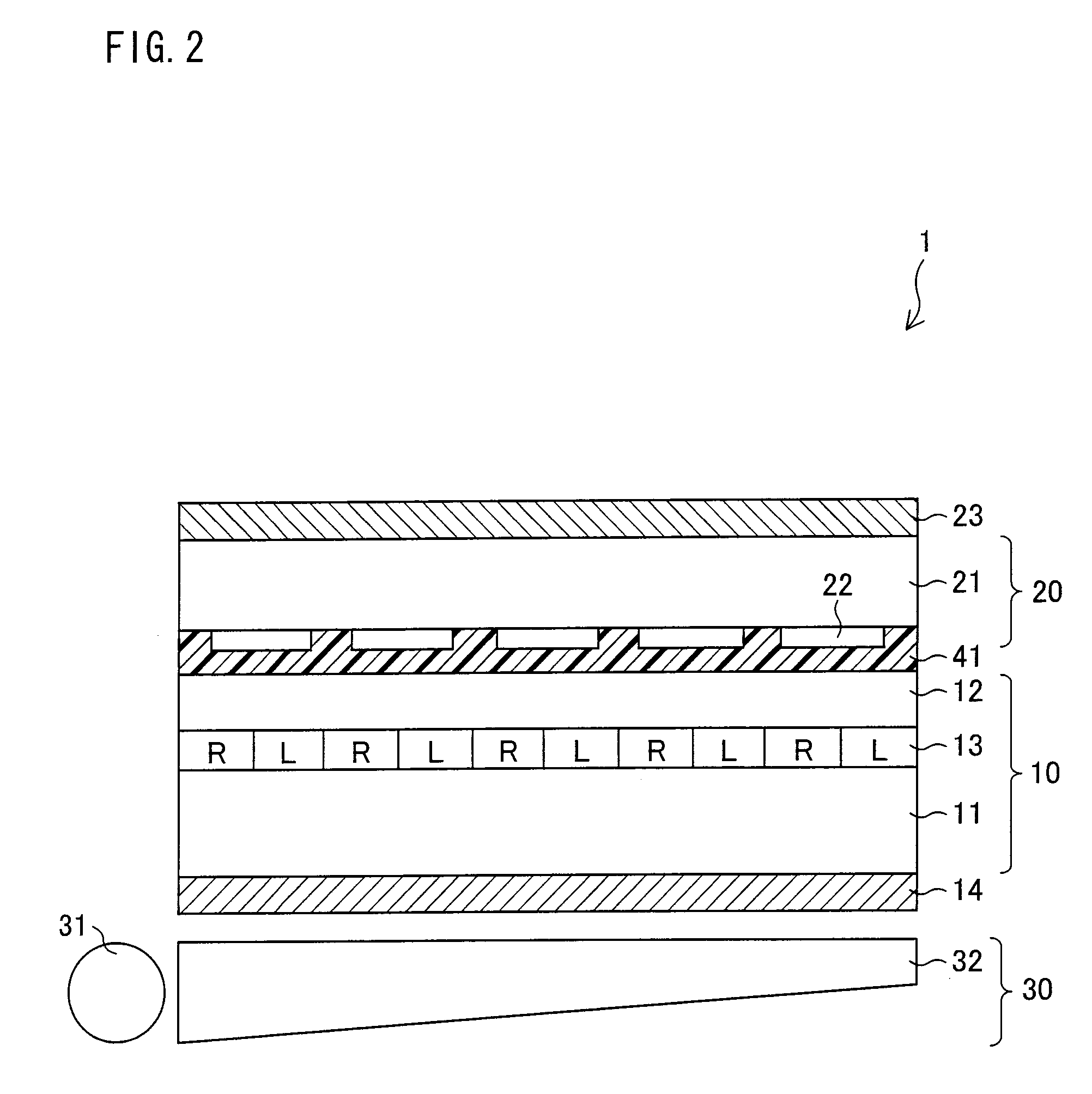 Parallax barrier, multiple display device and parallax barrier manufacturing method