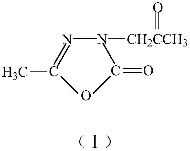 Preparation method of 2, 3-dihydro-5-methyl-2-oxo-1, 3, 4-oxadiazole-3-acetone