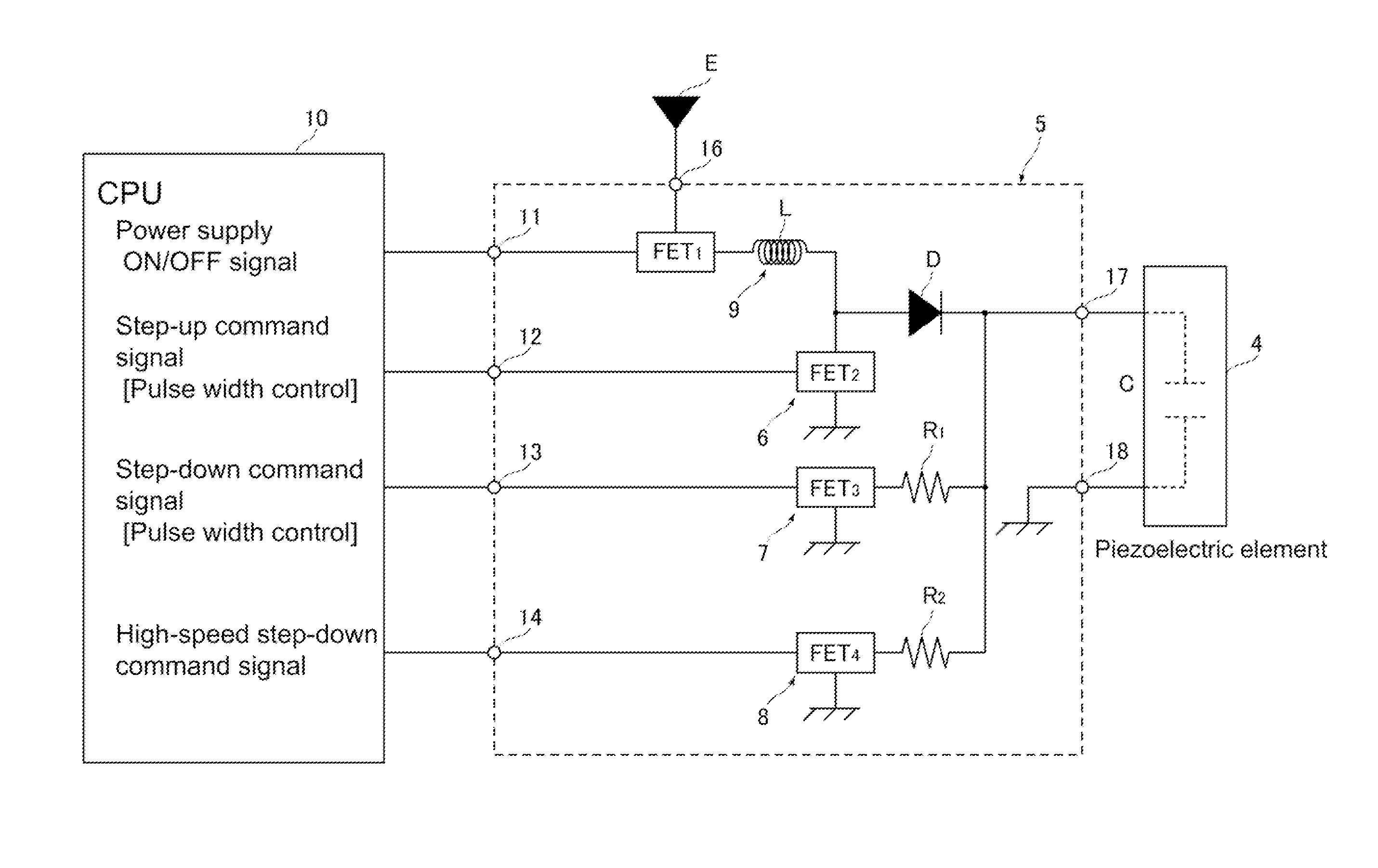 Pressure control valve driving circuit for pressure type flow rate control device with flow rate self-diagnosis function