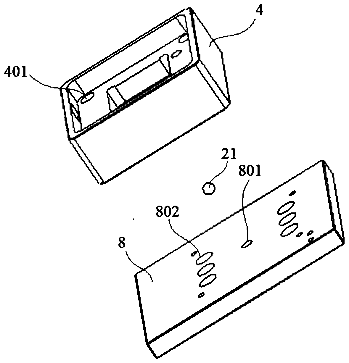 Thermal processing device for built-in circuit board of single-fiber bidirectional optical transceiver module