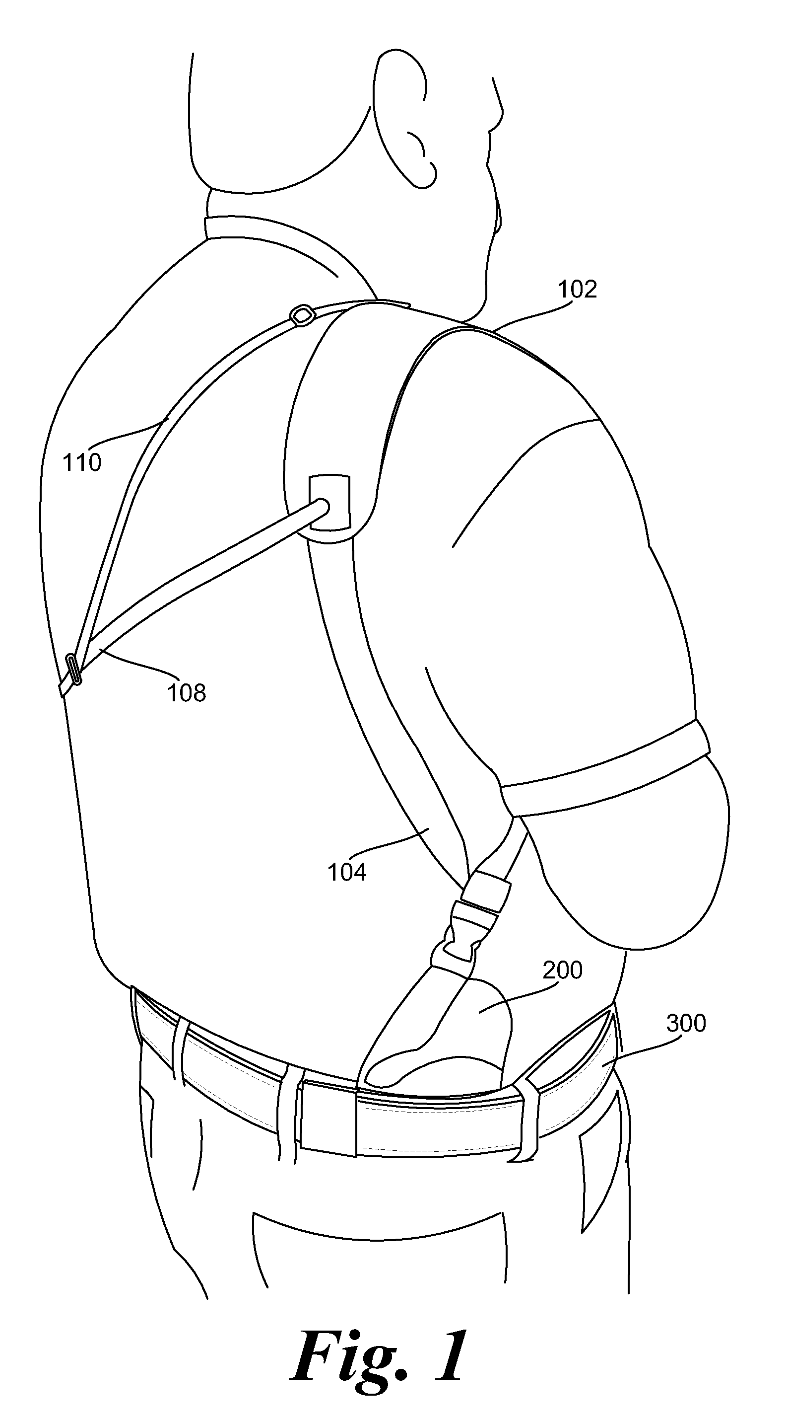 Method and system for an over the shoulder holster belt