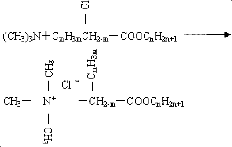 Carboxylic acid higher alcohol ester-trimethyl ammonium chloride and application thereof in clay stabilizer