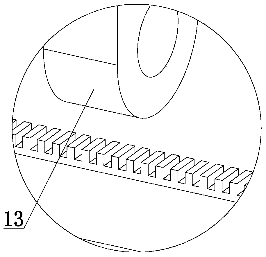 An end mill clamping and moving adjustment device