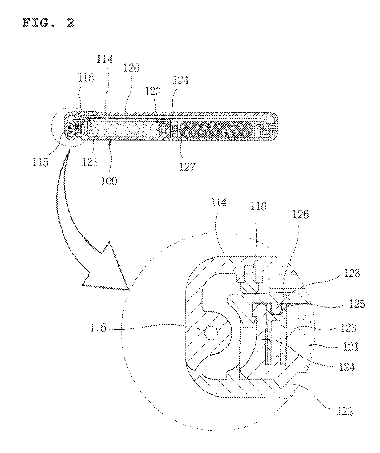 Cosmetic container having air entrance/exit member