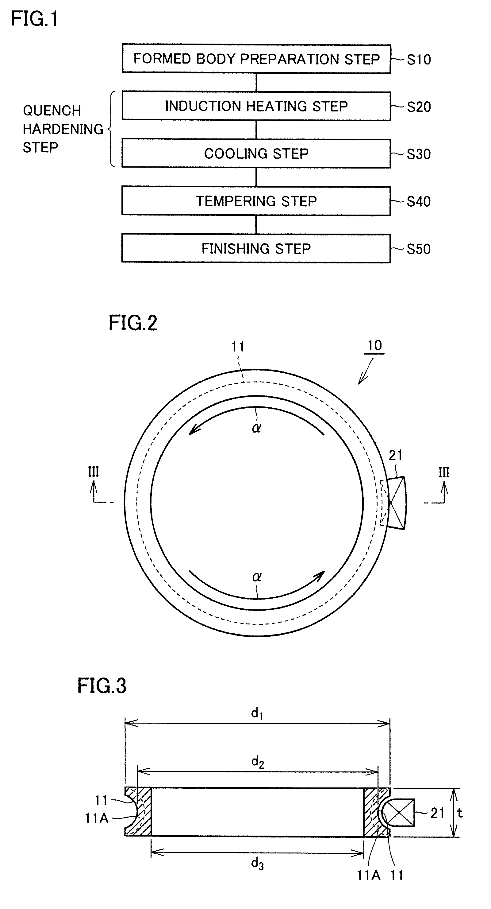 Method for heat-treating a ring-shaped member, method for producing a ring-shaped member, ring-shaped member, bearing ring, rolling bearing, and method for producing a bearing ring