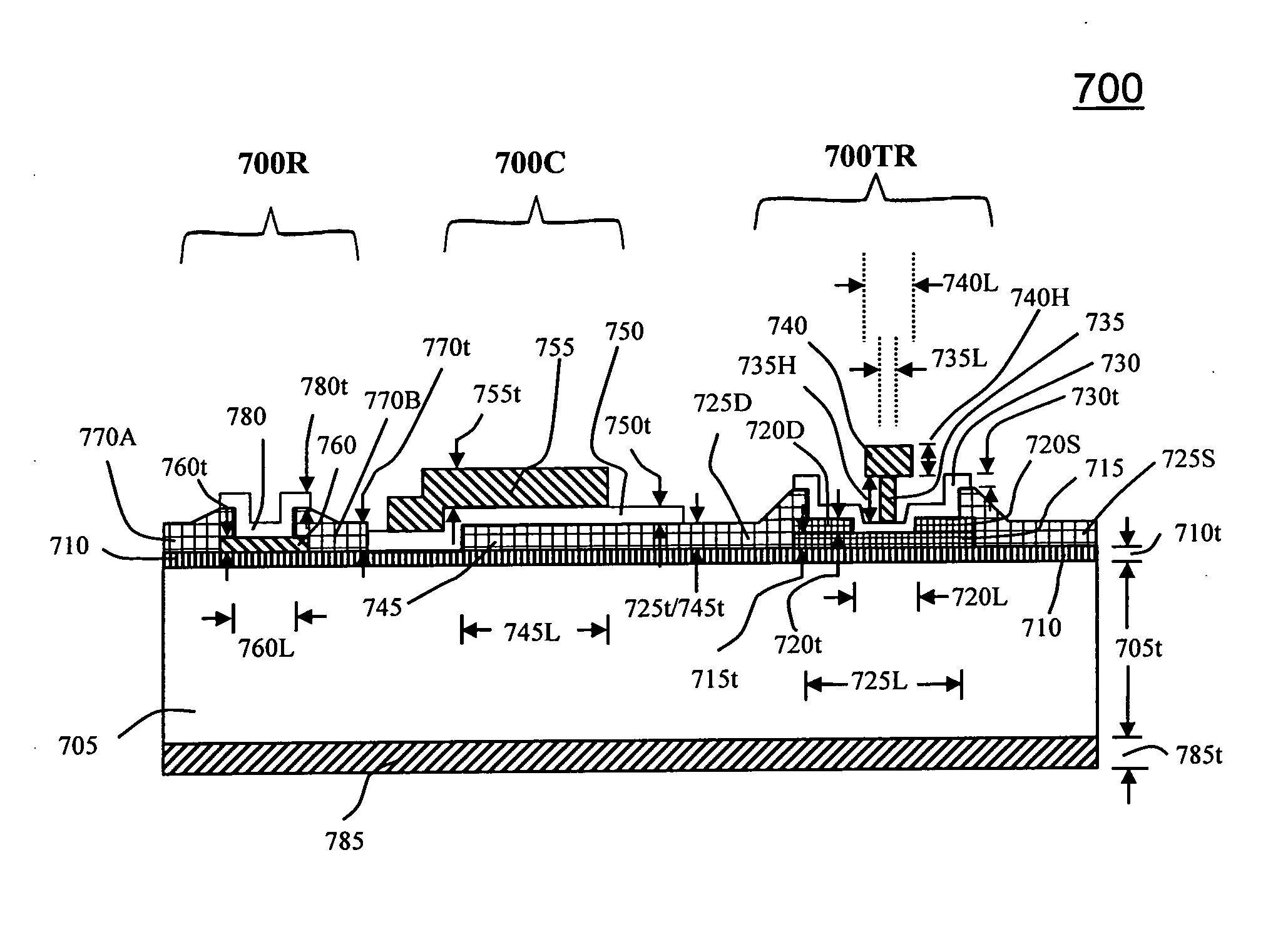 Integrated power device with a metal oxynitride active channel for power switching and microwave amplification