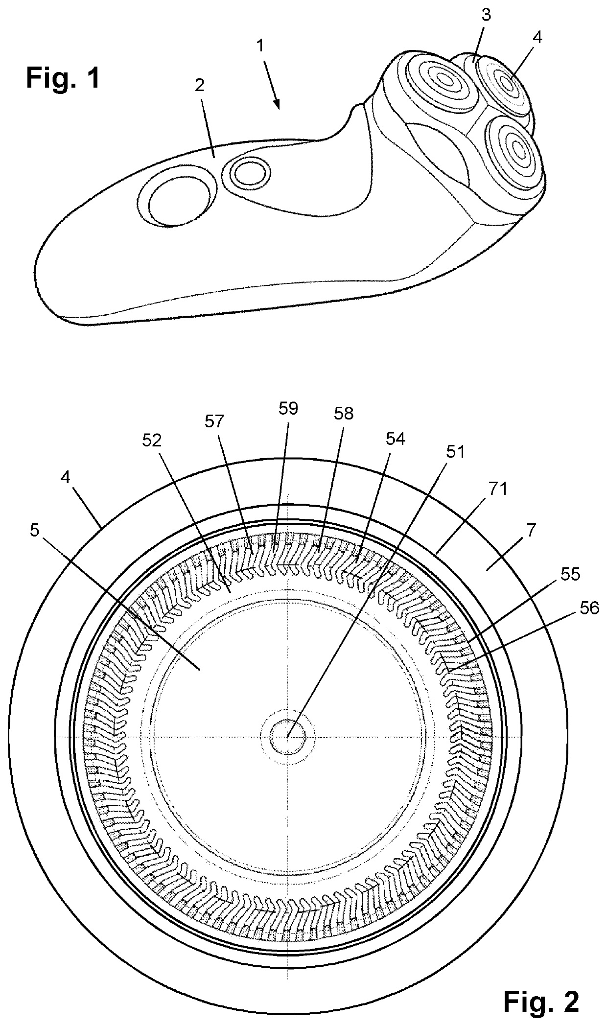 Hair-cutting unit for use in a hair-cutting appliance