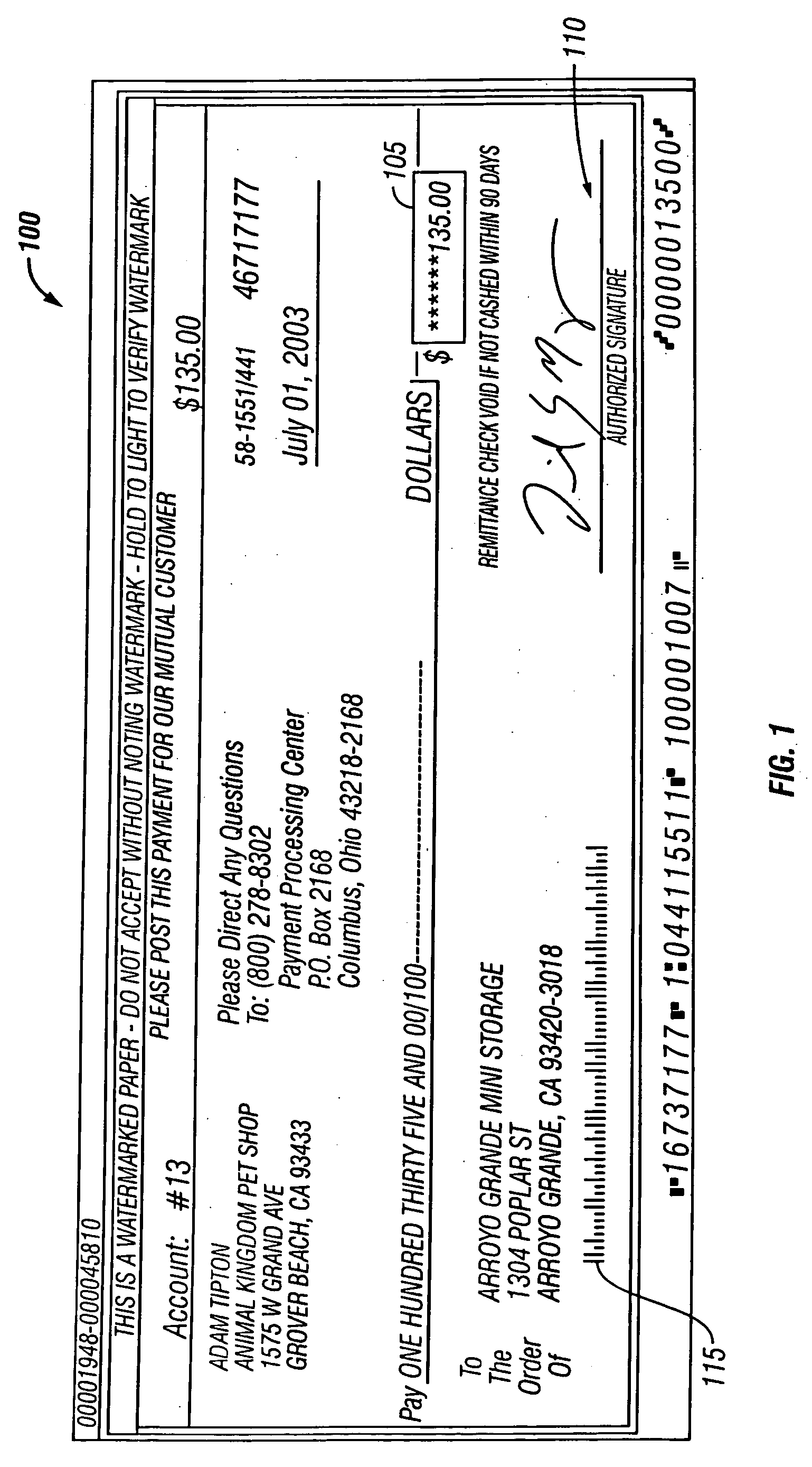 System and method for check fraud detection using signature validation