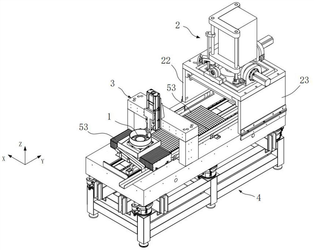 Measurement adjusting mechanism of jet machining precision equipment