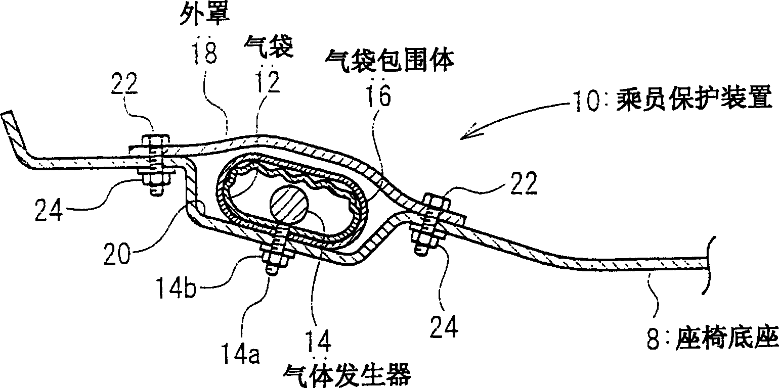 Passenger protecting device