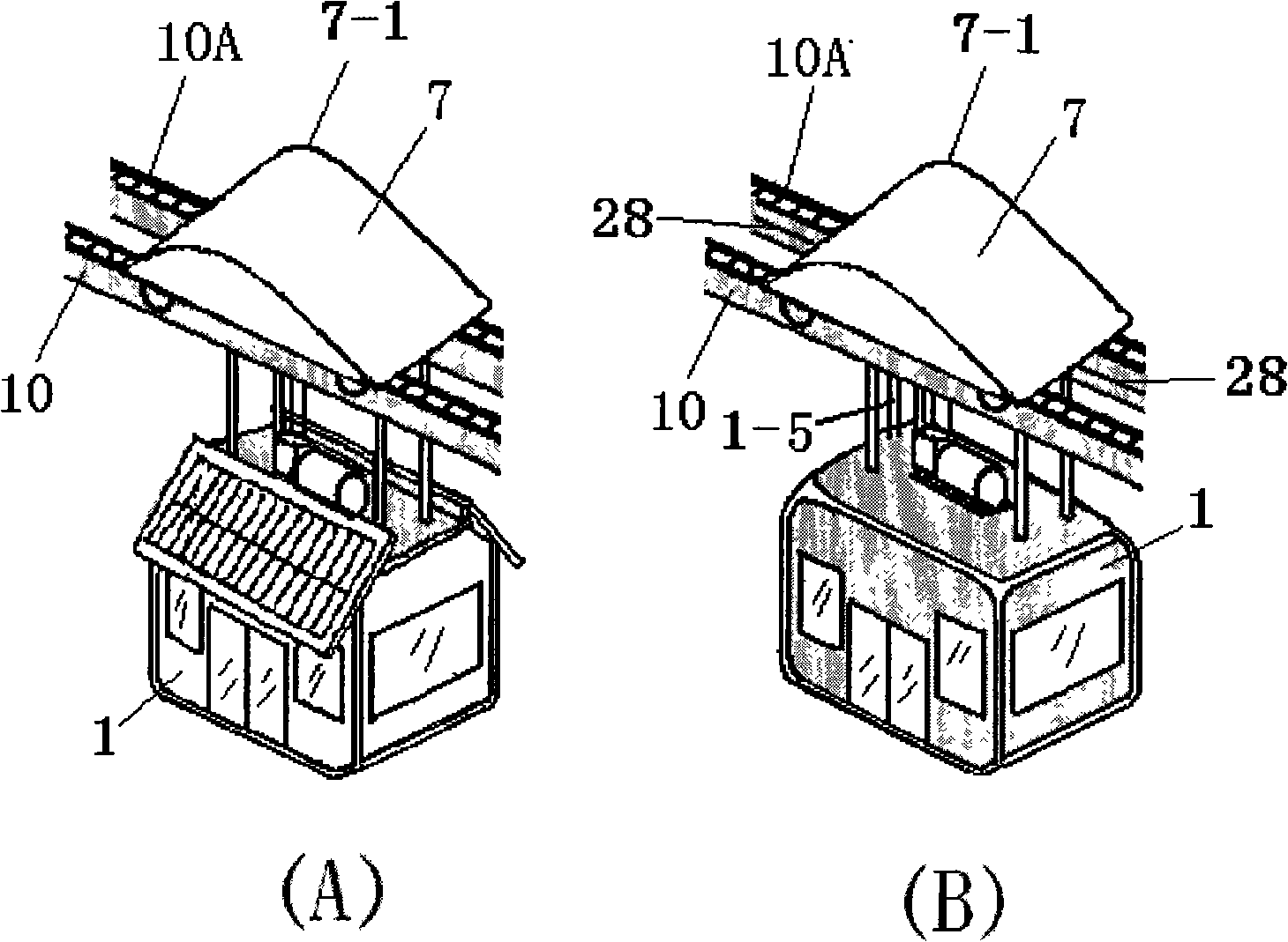 Solar-energy air-rail electric caravan and drive operating method and system device thereof