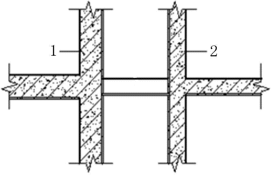 Construction method, mounting structure and combined structure for coupling beam between shear wall limbs
