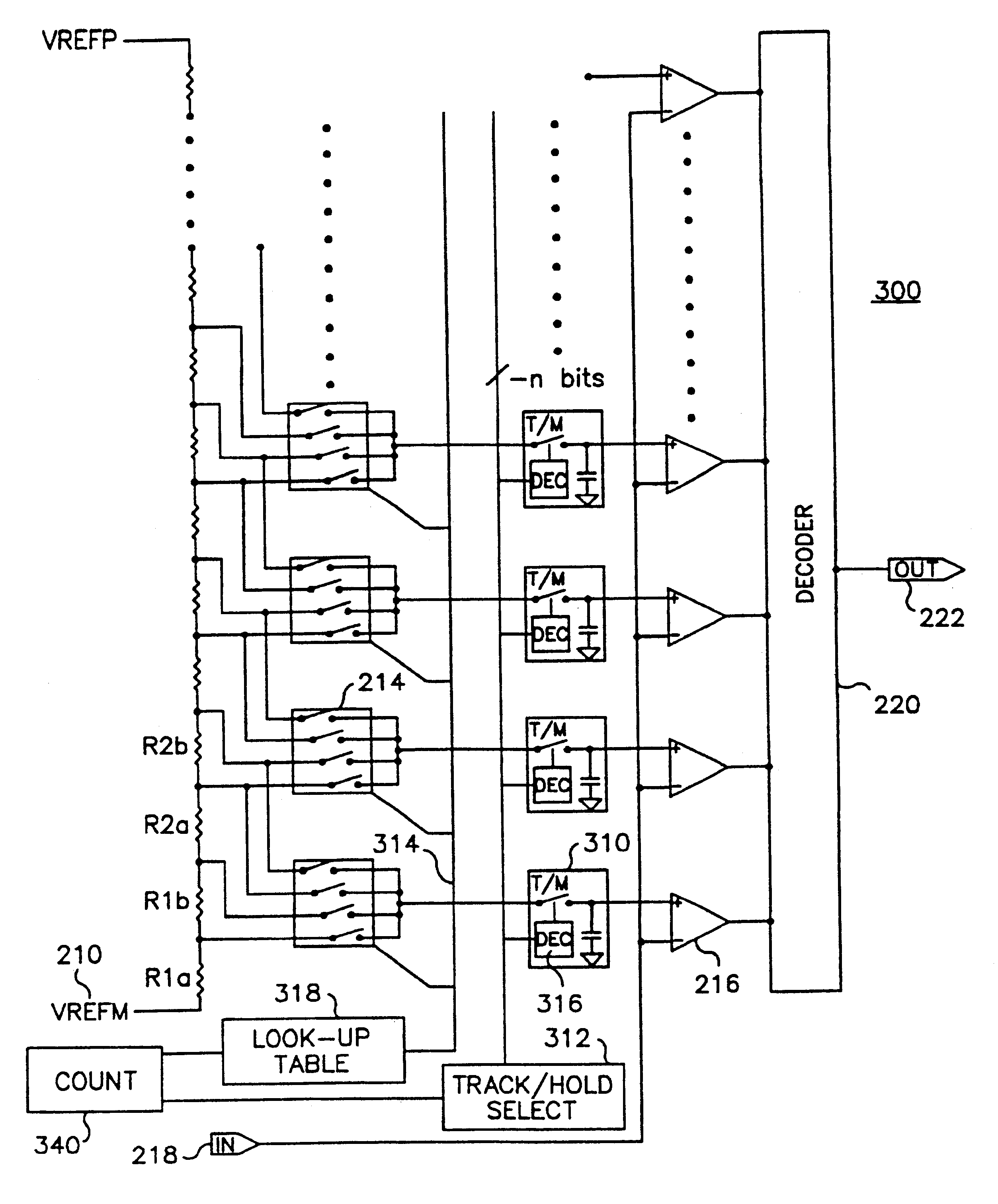 High-speed, low power, medium resolution analog-to-digital converter and method of stabilization