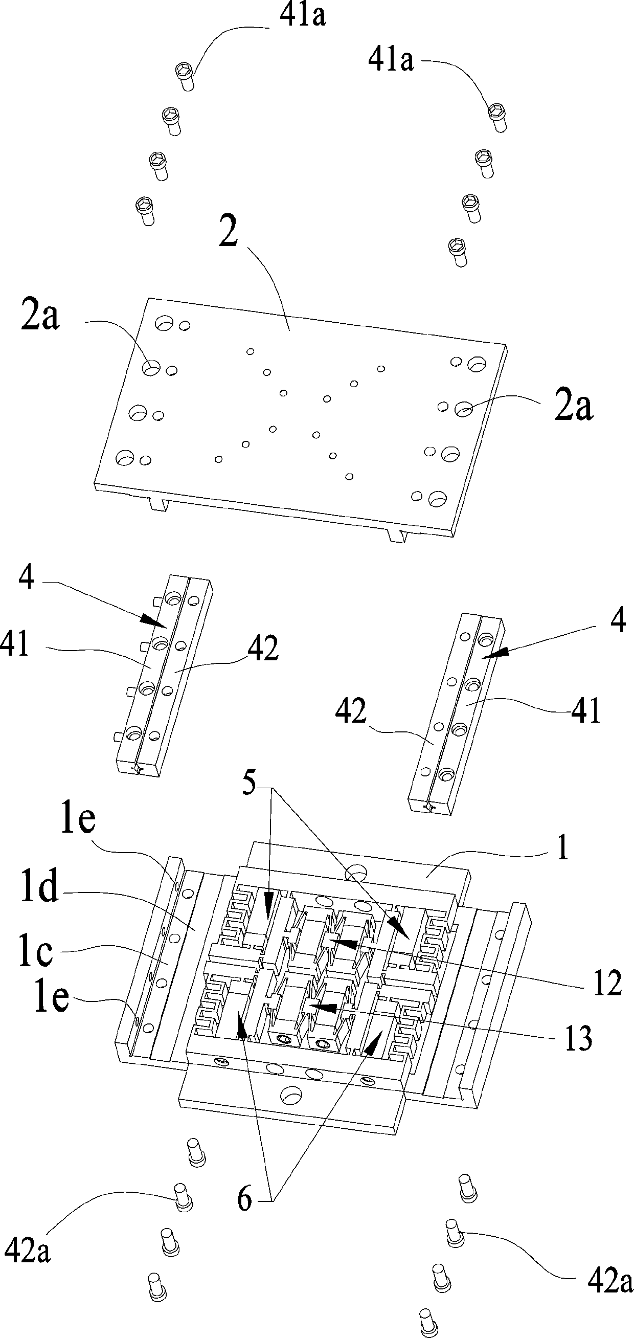 Structural integration in situ driving full displacement composite amplified piezoelectric linear stage