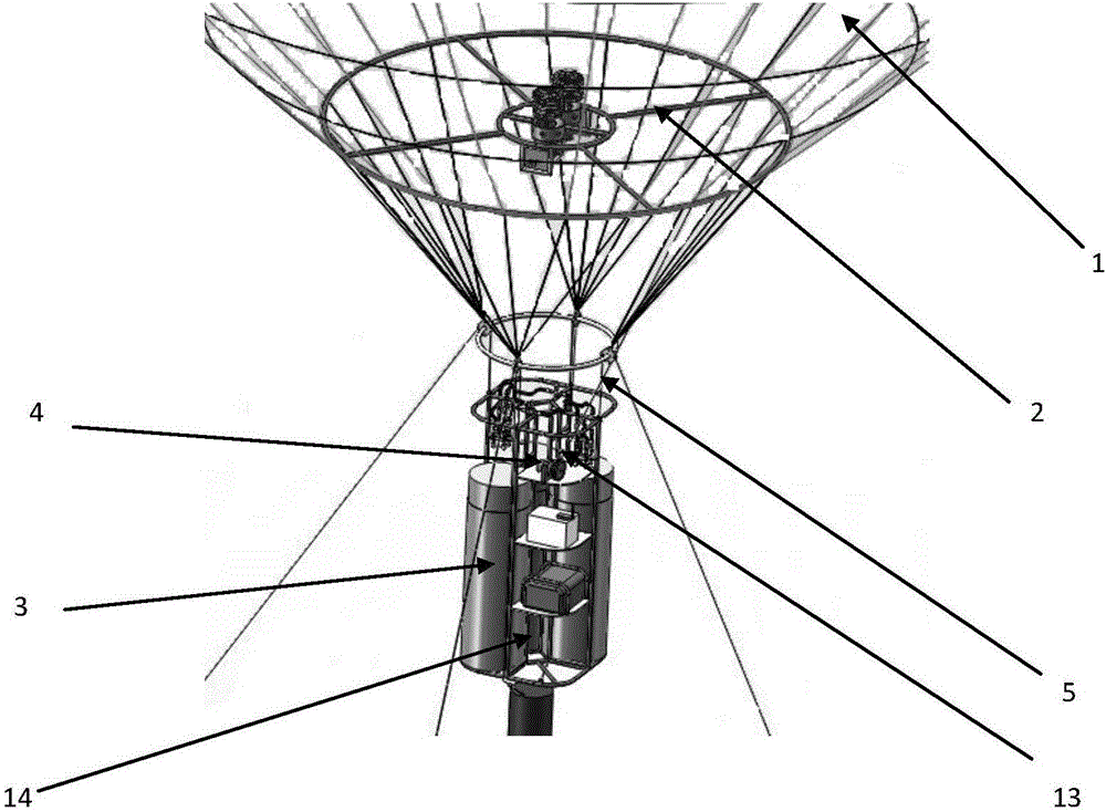 Automatic control unmanned hot-air balloon