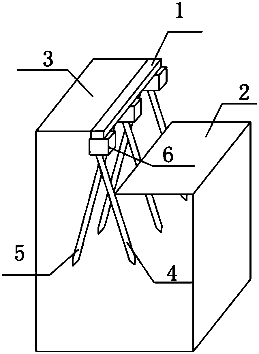 Active bidirectional inclined pile row foundation pit supporting method