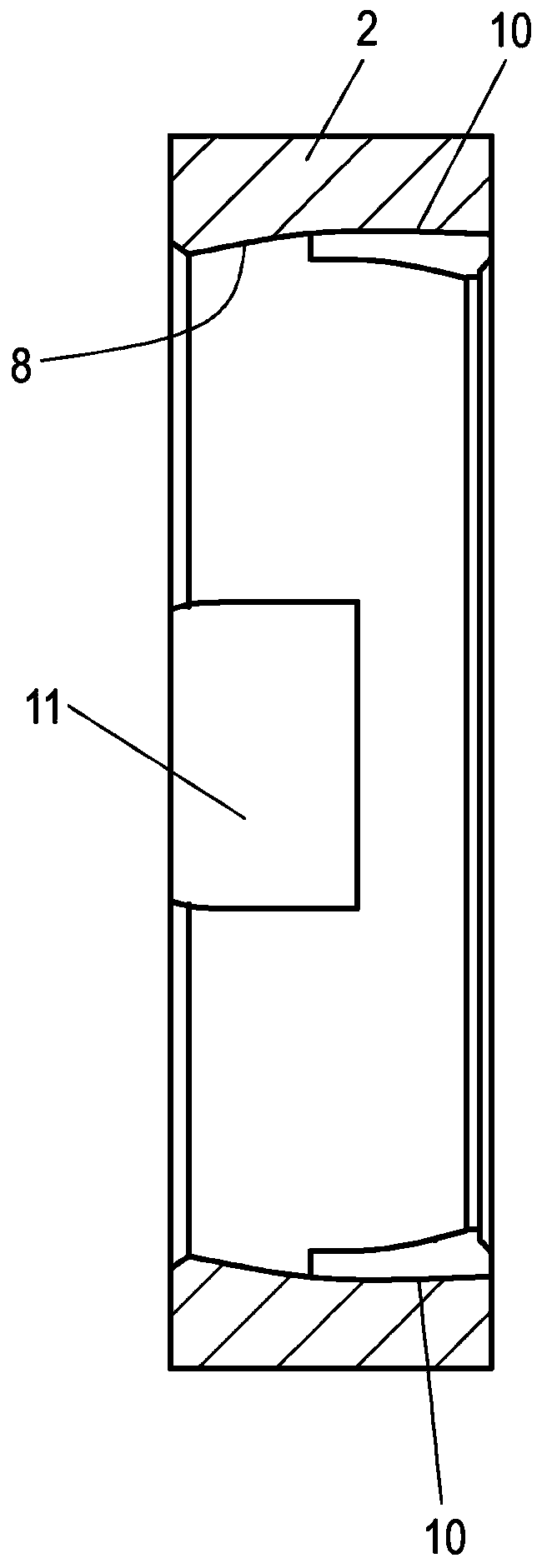 A bearing assembly and a retaining ring