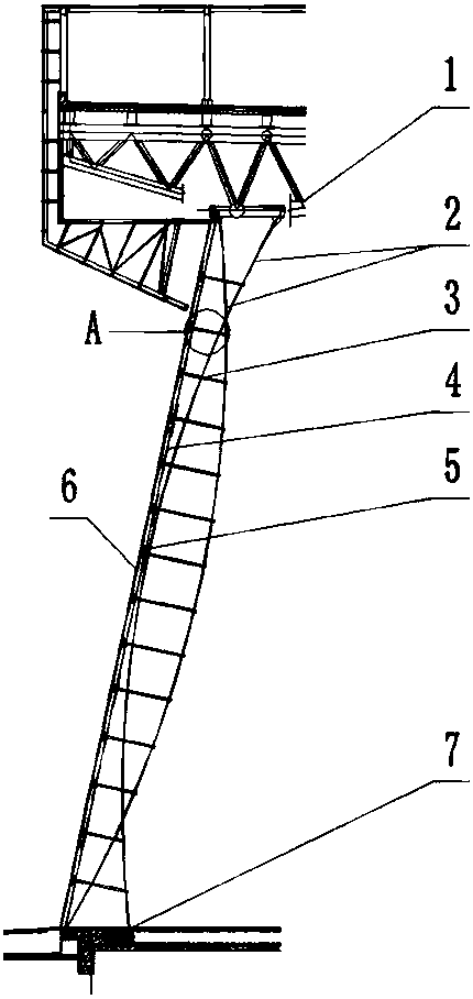 Prestressed Cable Point Curtain Wall Structure and Construction Method