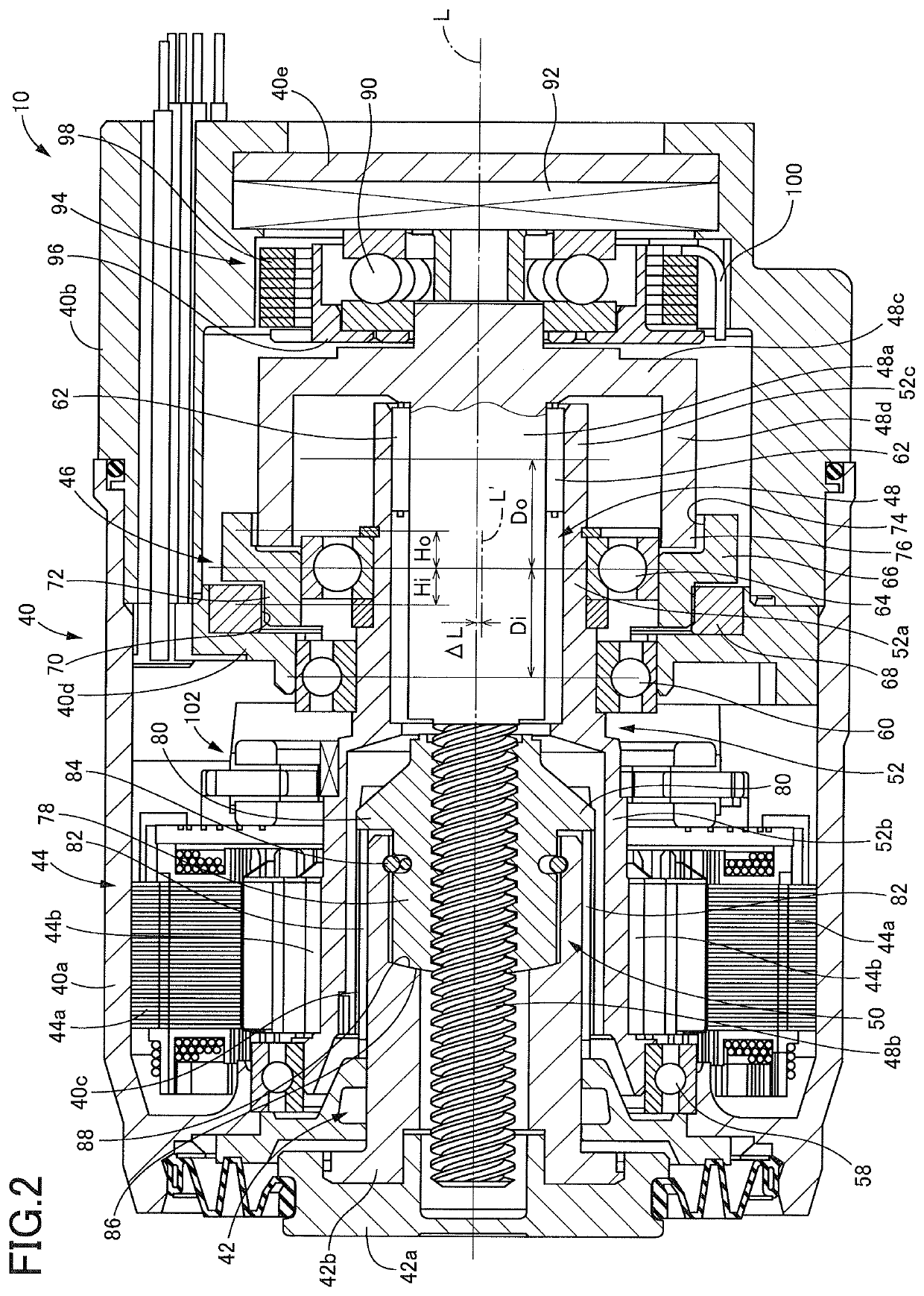 Speed reduction device and brake actuator including ihe same