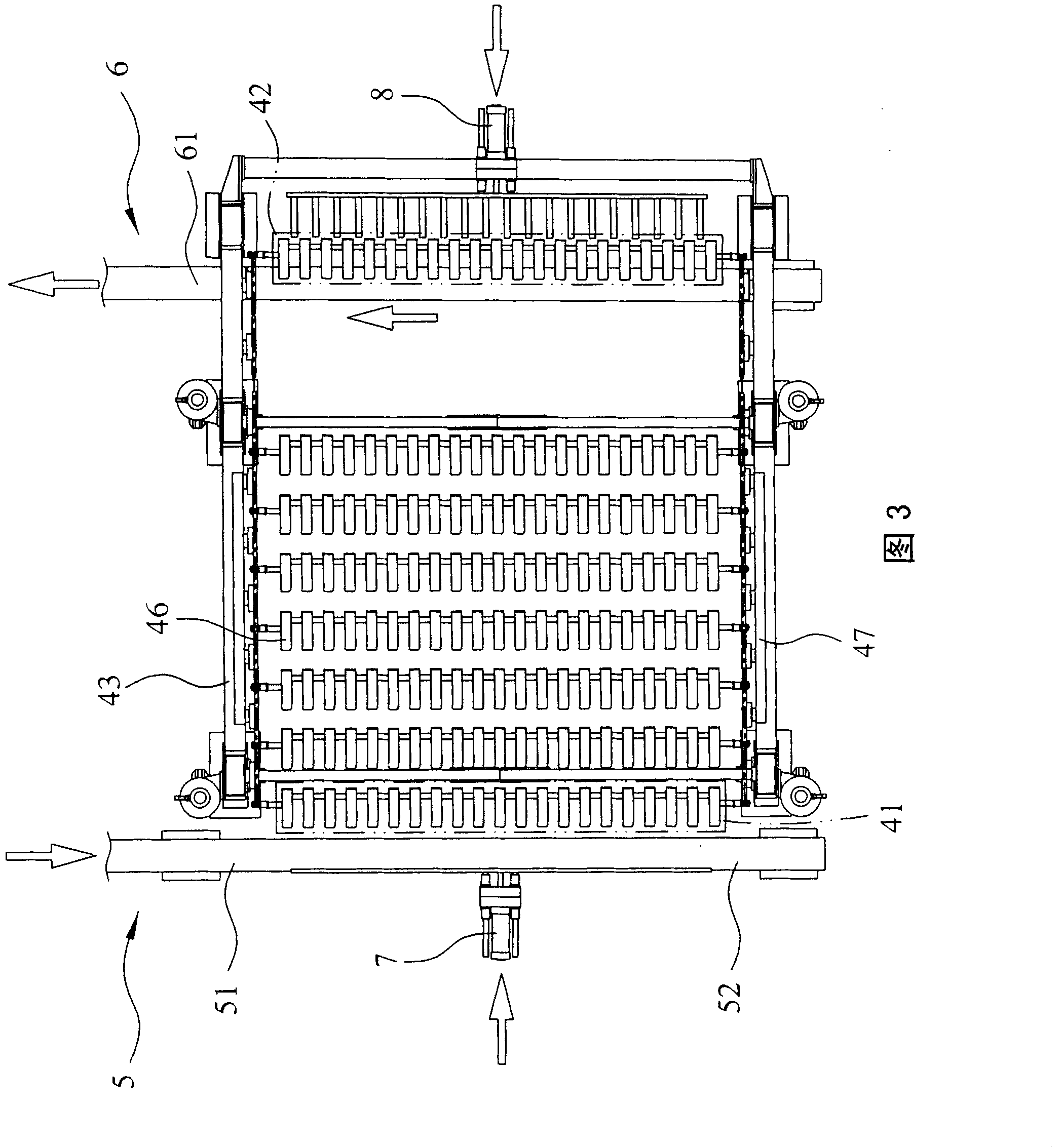 Materials allocating, storing and outputting equipment