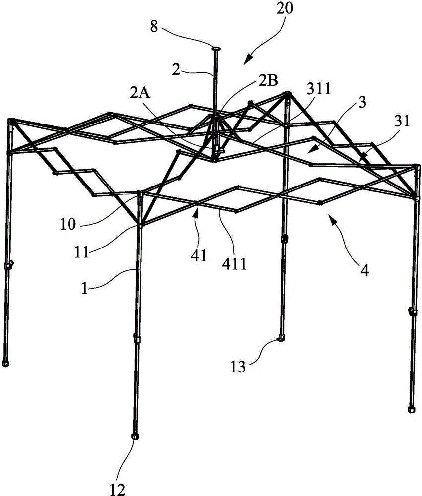 Tent frame rod structure capable of automatically unfolding and folding