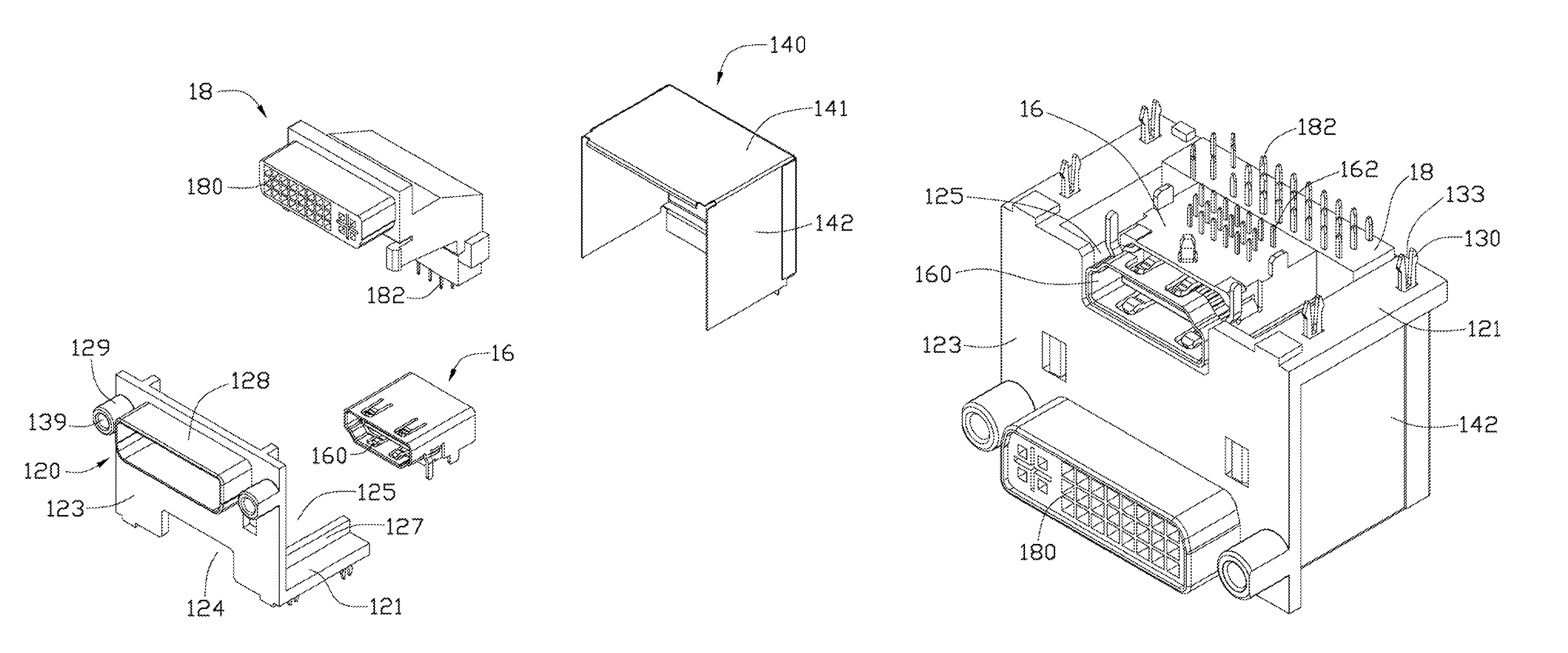 Electrical connector with different types of interface ports