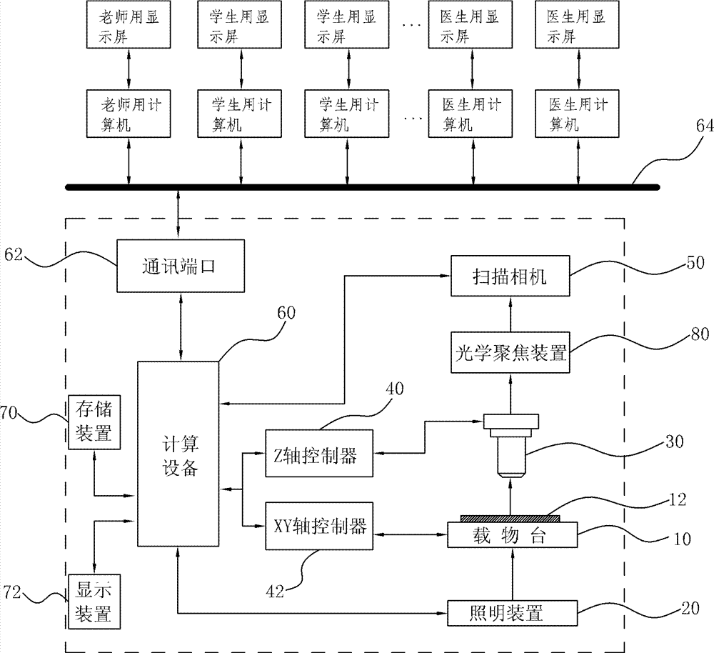 Full-automatic scanning system and method for microscopic section
