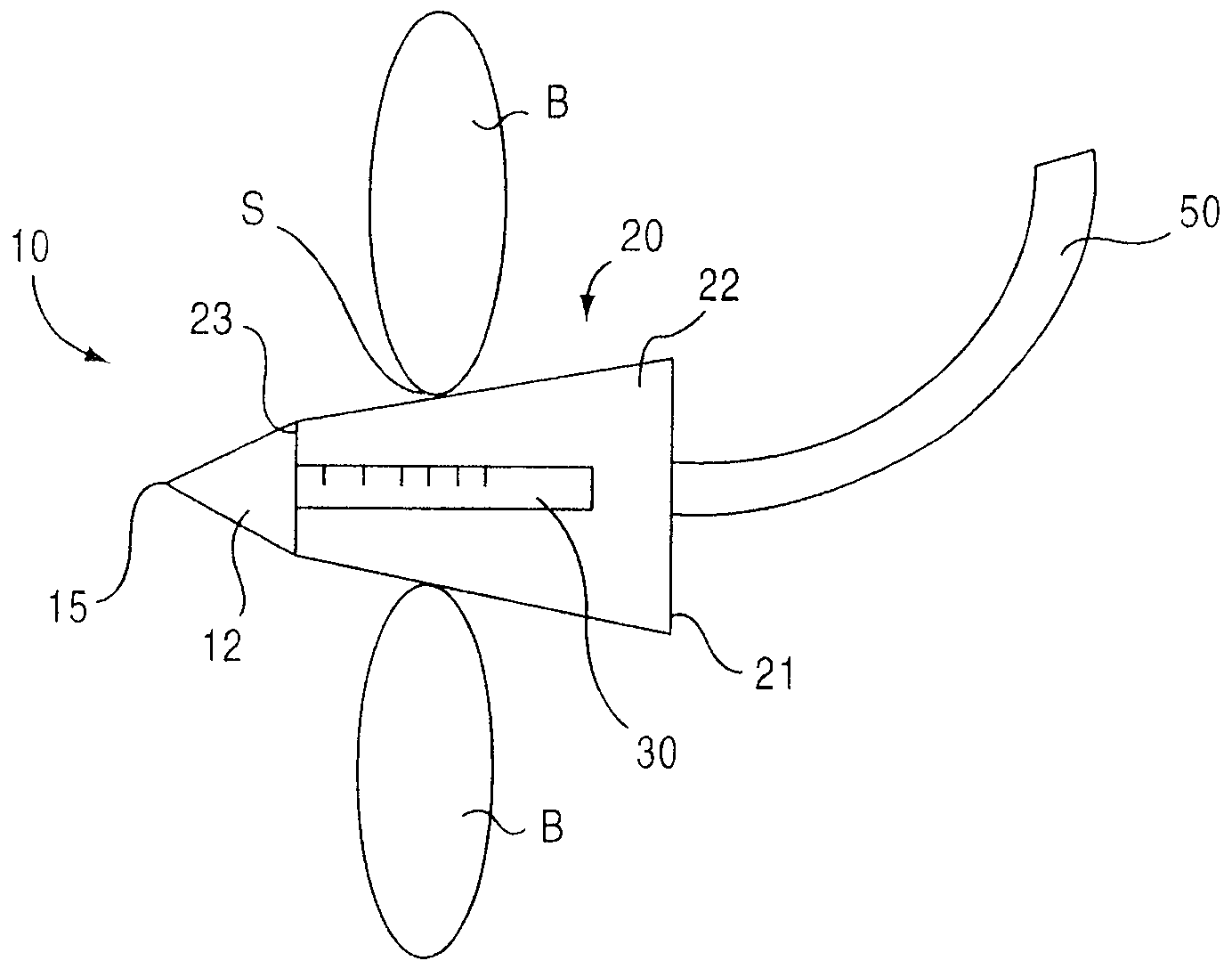 Measurement instrument for percutaneous surgery