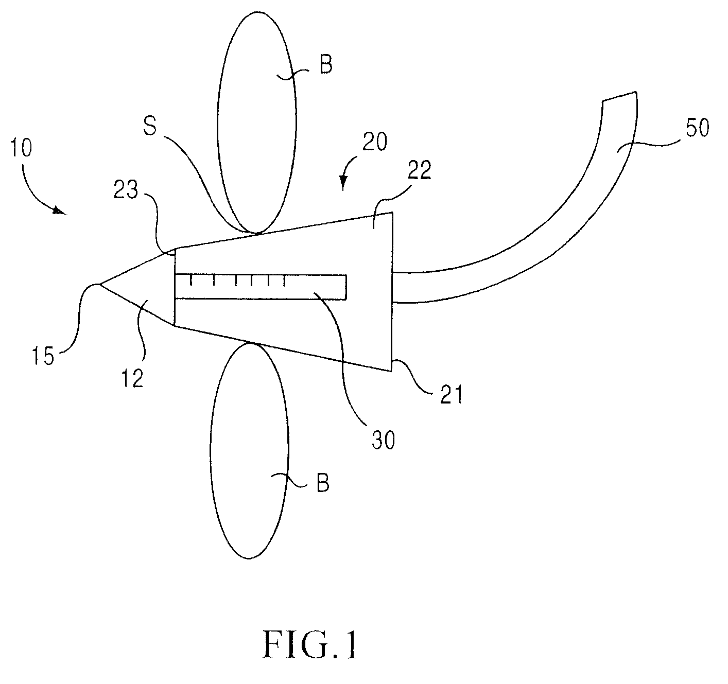 Measurement instrument for percutaneous surgery