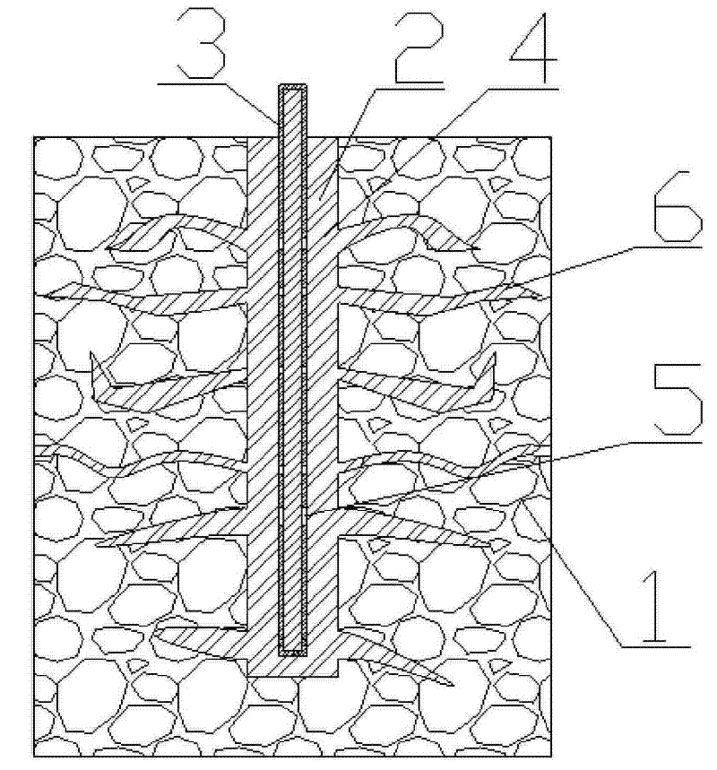 Structure and manufacturing method of lightning protection grounding grid in karst area