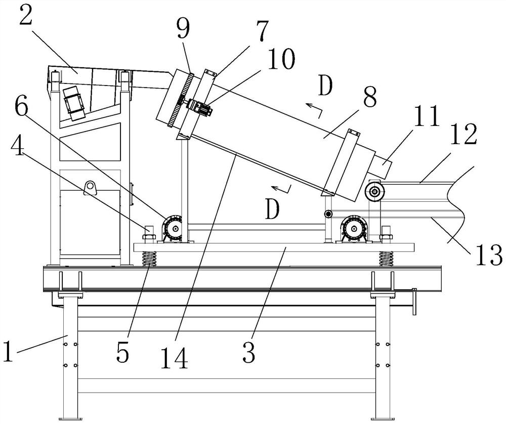 Magnetic separator for magnetic separation of household appliance parts and household appliance recovery device with magnetic separator