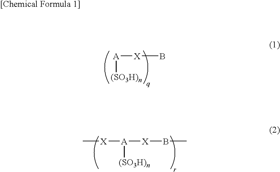 Arylsulfonic acid compound and use thereof as electron-acceptor material