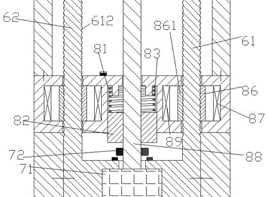 Lifting medical bearing device preventing over travel