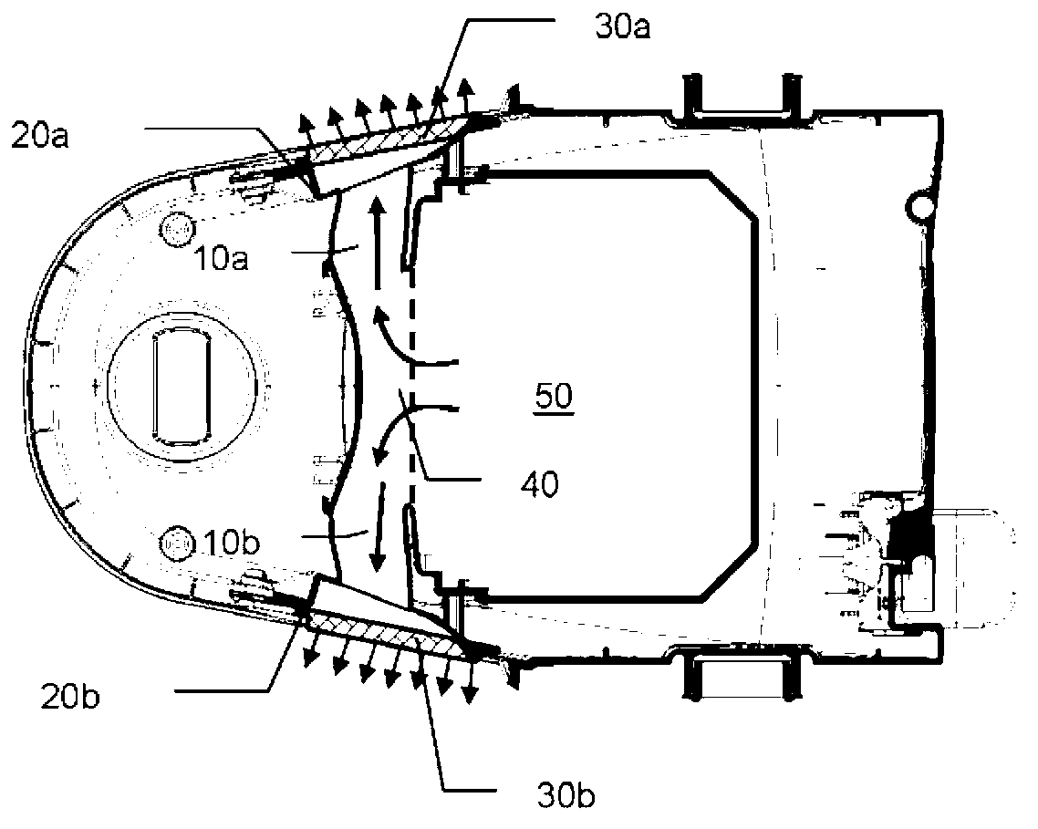 Vacuum cleaner with silencer and air diffuser