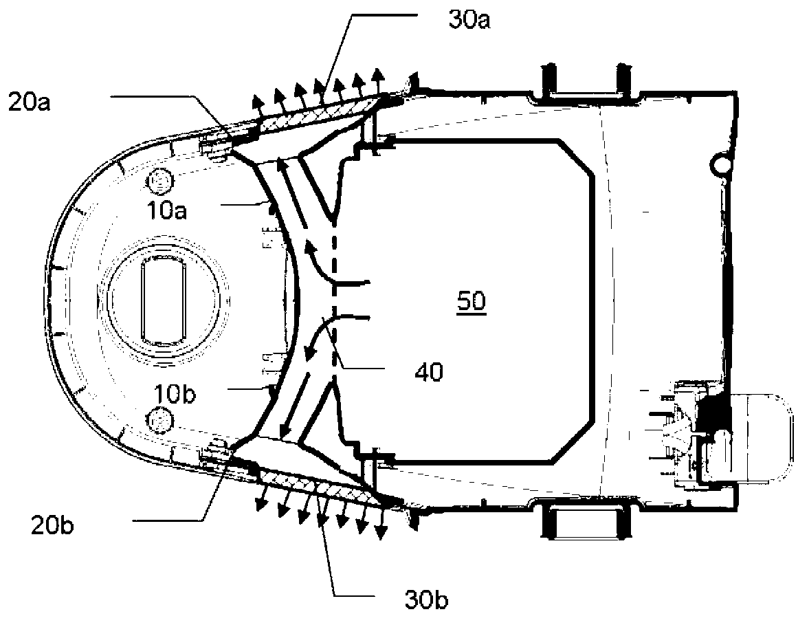 Vacuum cleaner with silencer and air diffuser