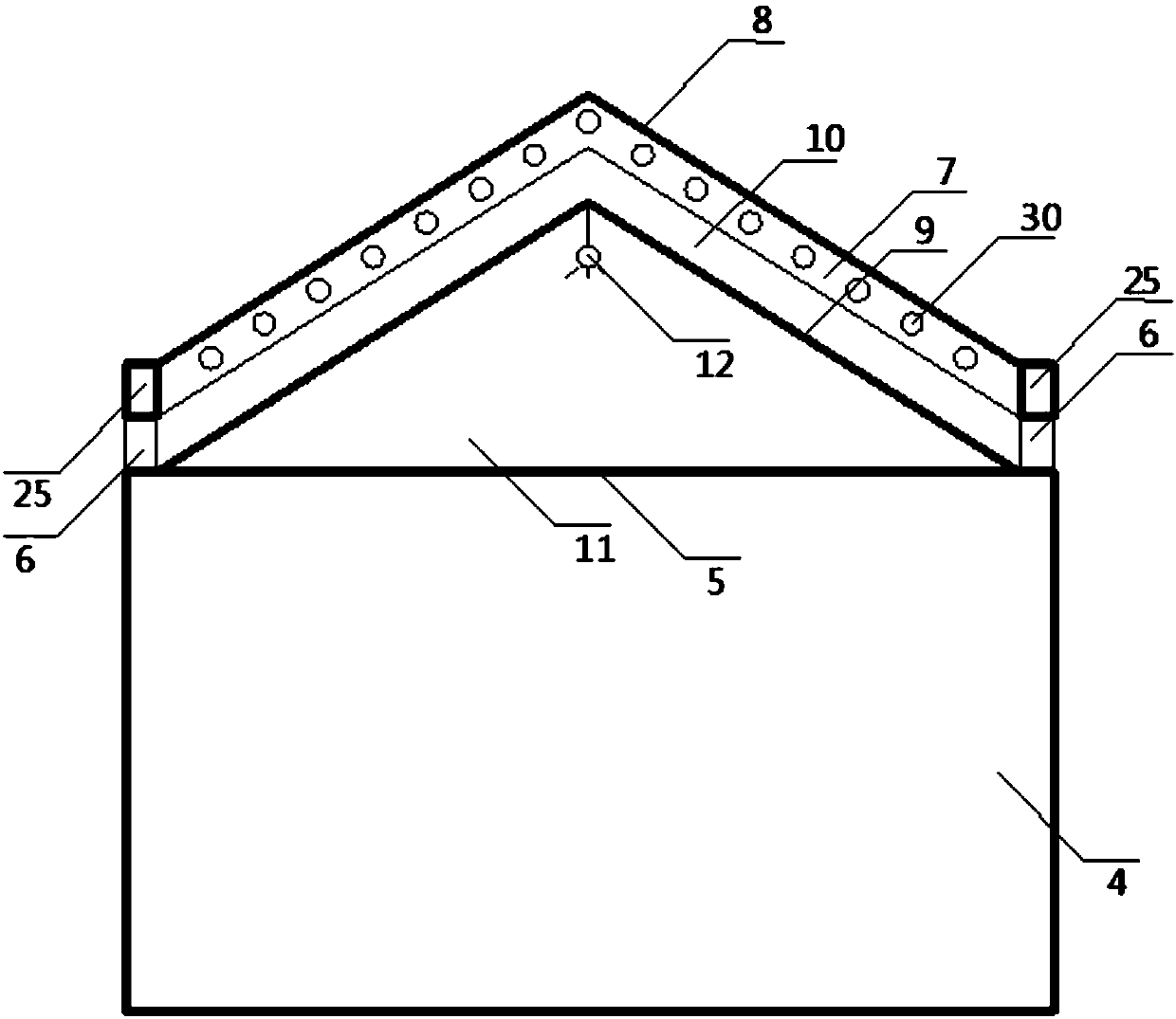Energy-saving roof structure and use method thereof